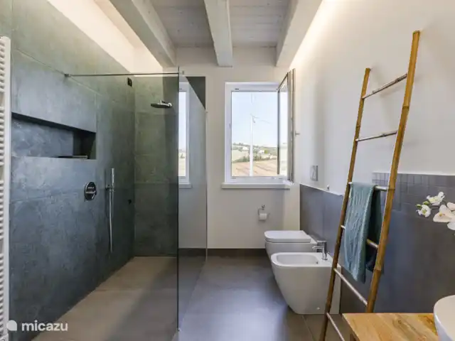 Grote badkamer met inloopdouche